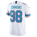 Silnrao T.Titans #98 Jeffery Simmons White Vapor F.U.S.E. Stitched Limited Jerseys