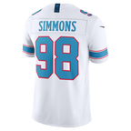 Silnrao T.Titans #98 Jeffery Simmons White Vapor F.U.S.E. Stitched Limited Jerseys
