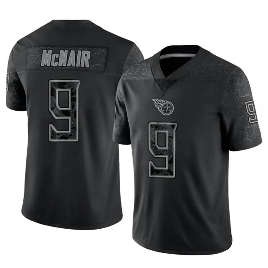 Silnrao T.Titans #9 Steve McNair Player Black RFLCTV Limited Stitched Jerseys