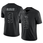 Silnrao T.Titans #9 Steve McNair Player Black RFLCTV Limited Stitched Jerseys