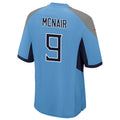 Silnrao T.Titans #9 Steve McNair Player Light Blue Home Game Stitched Jerseys