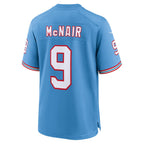 Silnrao T.Titans #9 Steve McNair Player Light Blue Throwback Alternate Game Stitched Jerseys