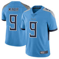 Silnrao T.Titans #9 Steve McNair Player Light Blue Vapor Limited Stitched Jerseys