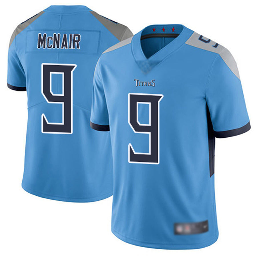 Silnrao T.Titans #9 Steve McNair Player Light Blue Vapor Limited Stitched Jerseys