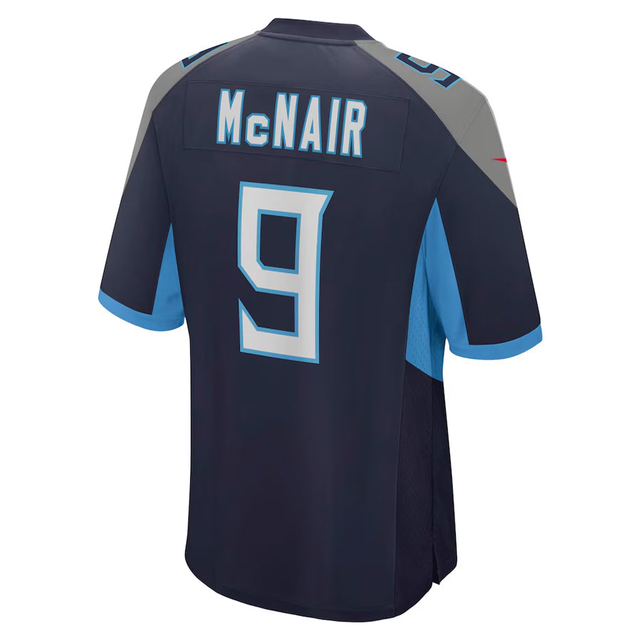 Silnrao T.Titans #9 Steve McNair Player Navy Home Game Stitched Jerseys