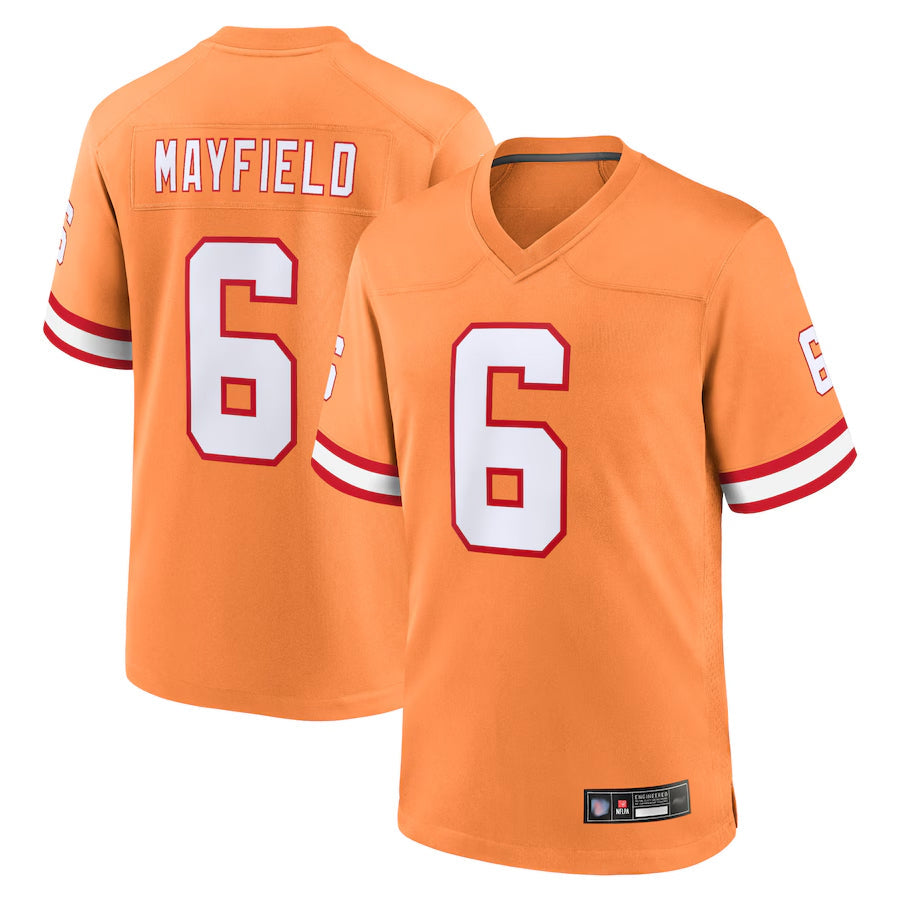 Silnrao TB.Buccaneers Secondary Alternate Game Jerseys - #6 Baker Mayfield Player Stitched Jerseys