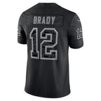 Silnrao TB.Buccaneers #12 Tom Brady Player Black RFLCTV Limited Stitched Jerseys