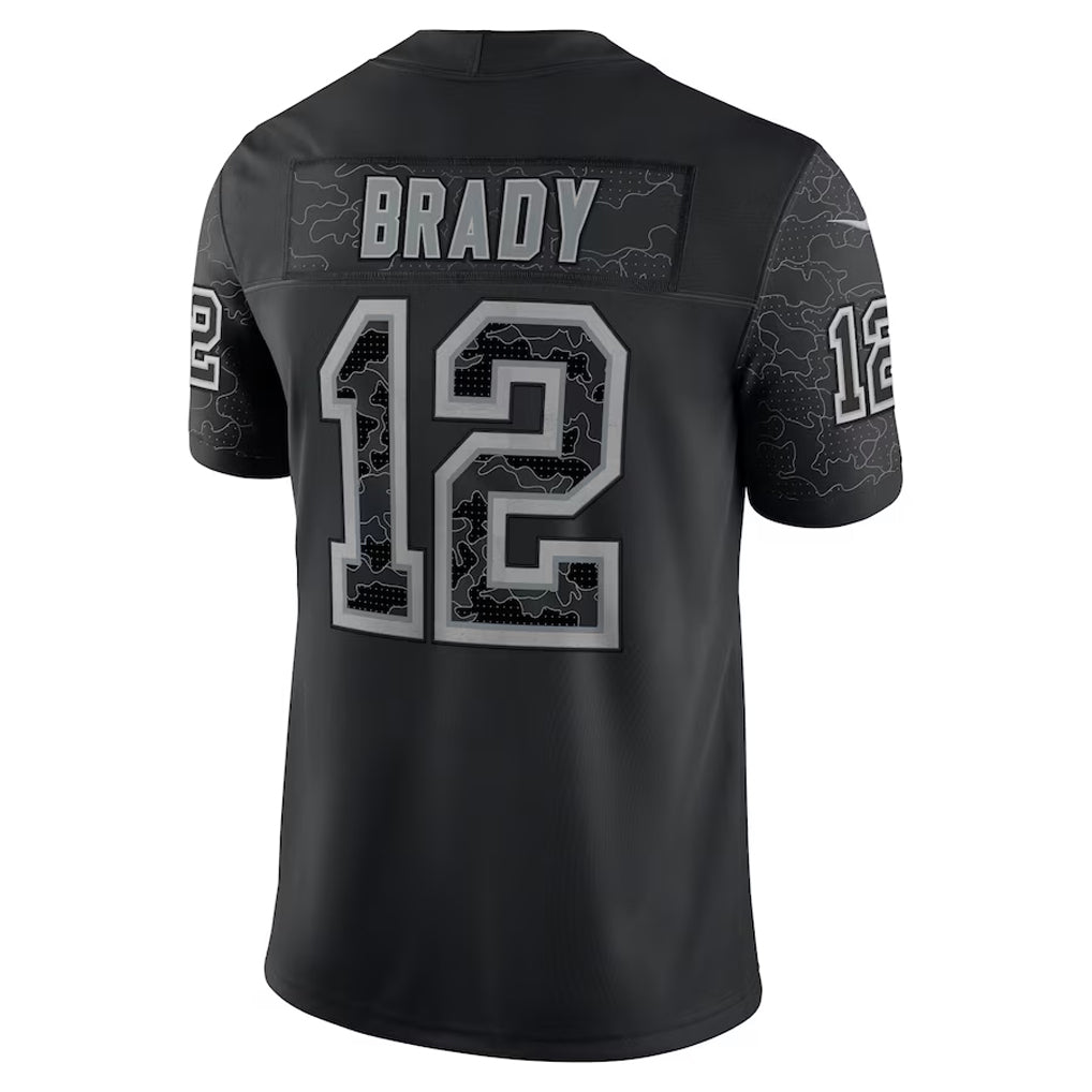 Silnrao TB.Buccaneers #12 Tom Brady Player Black RFLCTV Limited Stitched Jerseys