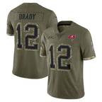 Silnrao TB.Buccaneers #12 Tom Brady Player Olive Salute To Service Limited Stitched Jerseys