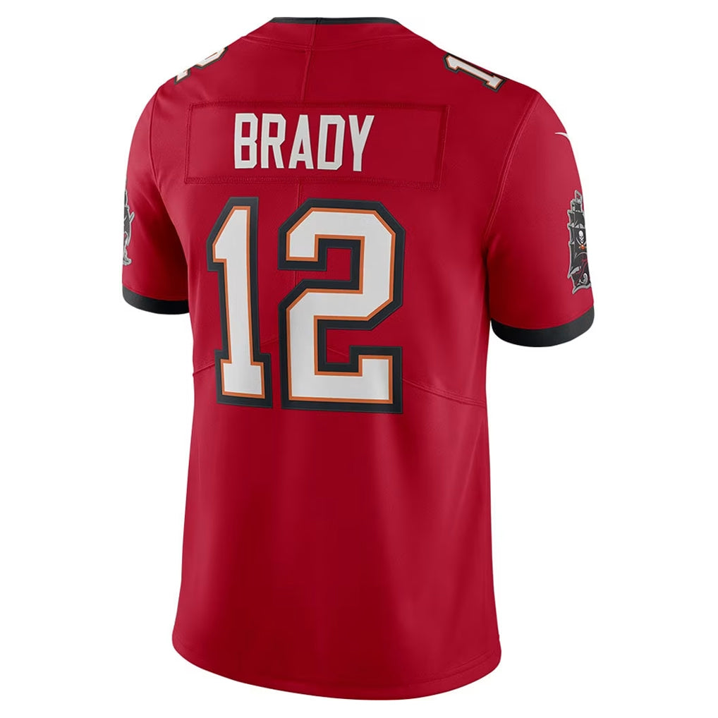 Silnrao TB.Buccaneers #12 Tom Brady Player Red Vapor F.U.S.E. Limited Stitched Jerseys
