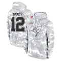 Silnrao TB.Buccaneers #12 Tom Brady Player Salute to Service Hoodies Stitched Jerseys
