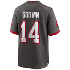 Silnrao TB.Buccaneers #14 Chris Godwin Jr. Player Deep Pewter Home Game Stitched Jerseys