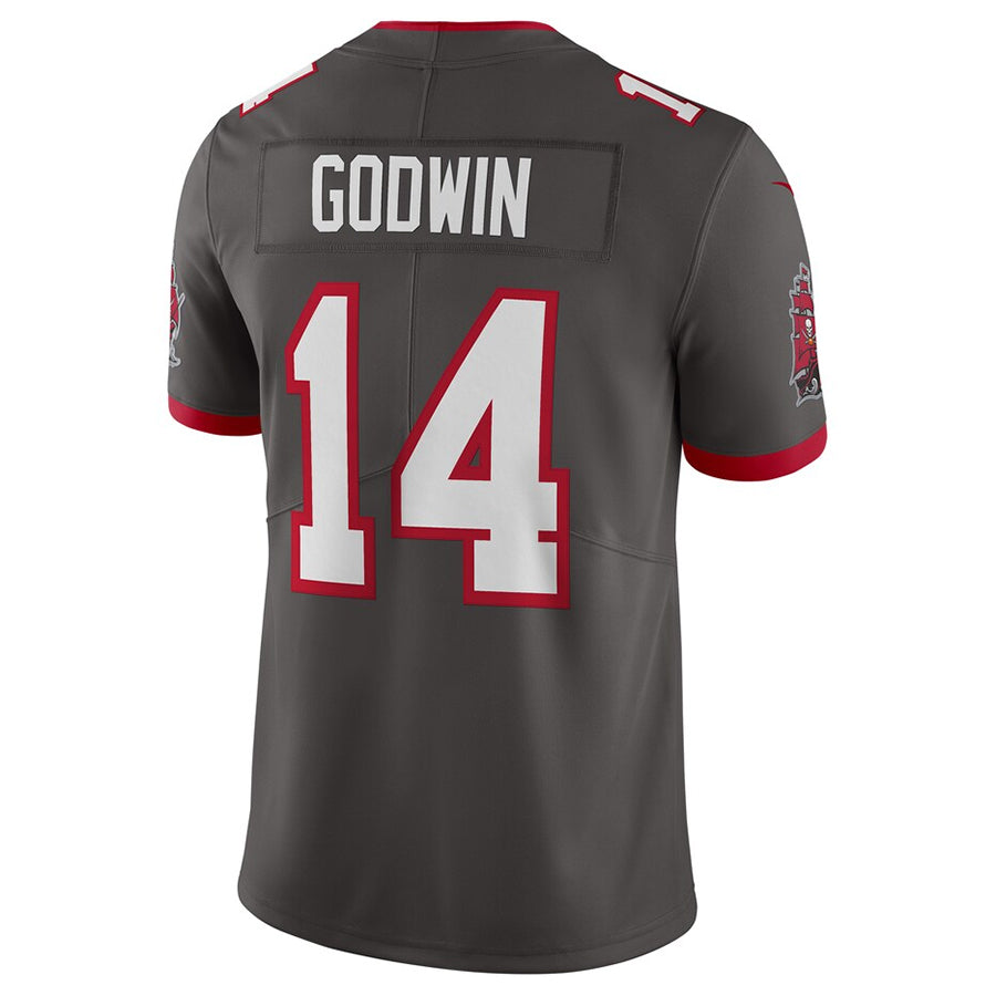 Silnrao TB.Buccaneers #14 Chris Godwin Jr. Player Pewter Vapor Limited Stitched Jerseys
