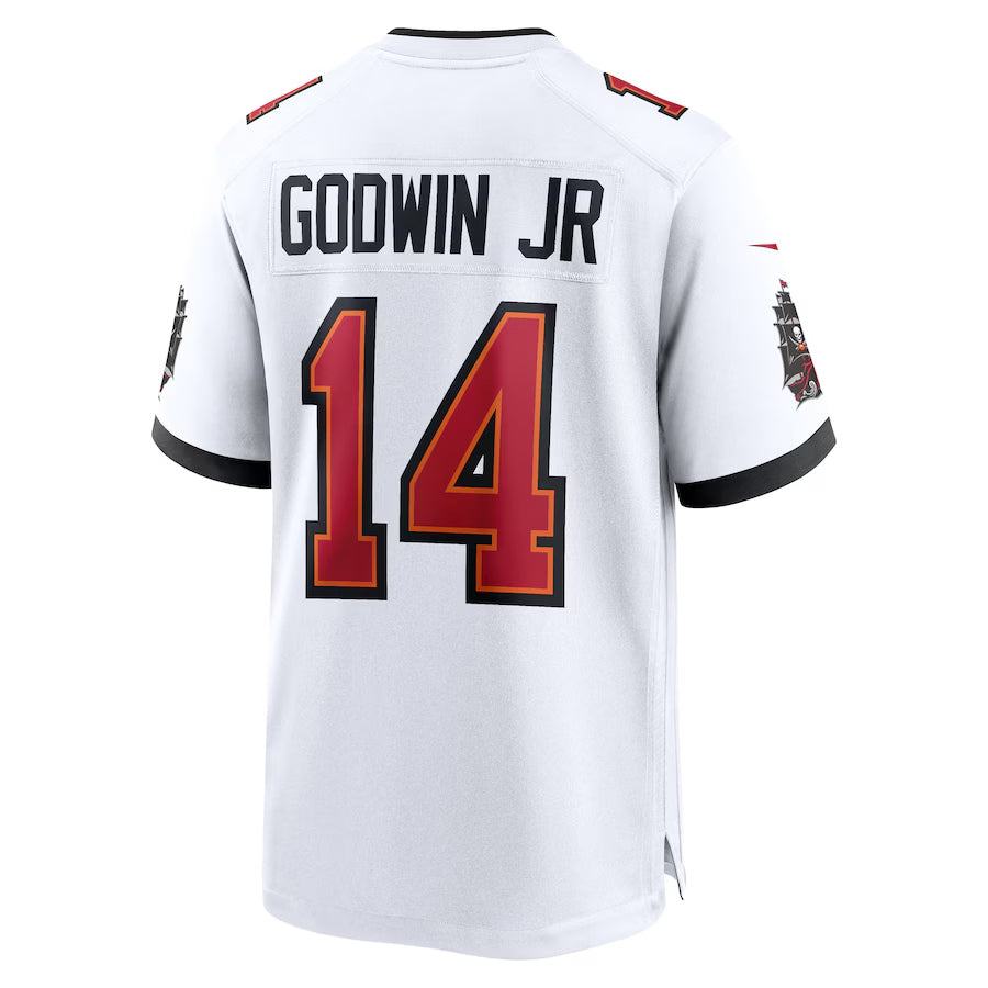 Silnrao TB.Buccaneers #14 Chris Godwin Jr. Player White Game Home Stitched Jerseys