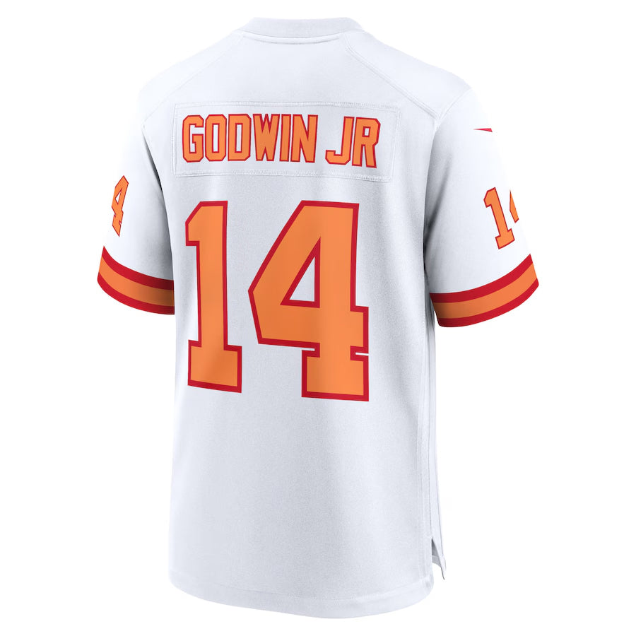 Silnrao TB.Buccaneers #14 Chris Godwin Jr. Player White Home Game Stitched Jerseys