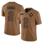 Silnrao TB.Buccaneers #2 Emeka Egbuka Player Brown Salute To Service Limited Stitched Jerseys