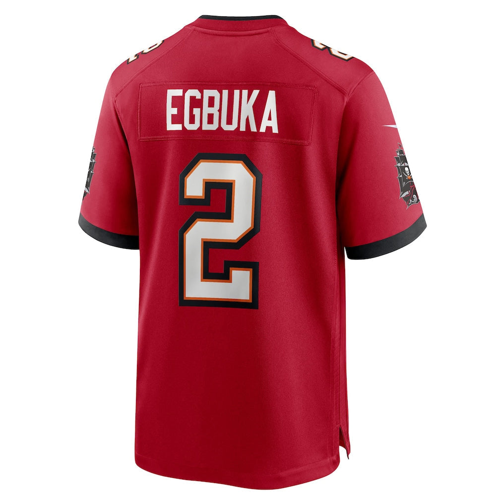 Silnrao TB.Buccaneers #2 Emeka Egbuka Player Red Home Game Stitched Jerseys