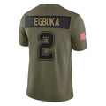 Silnrao TB.Buccaneers #2 Emeka Egbuka Player Salute to Service Limited Olive Stitched Jerseys