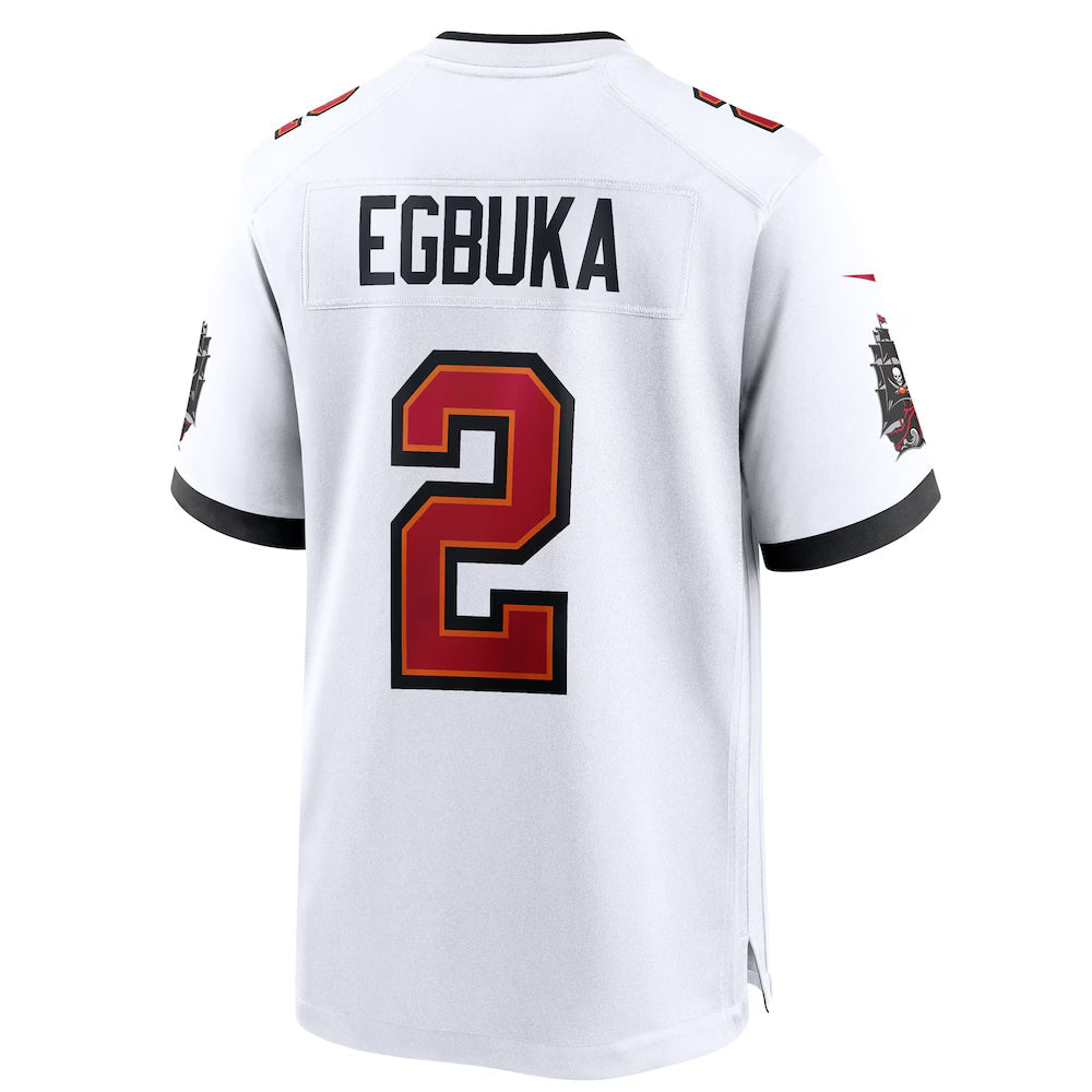 Silnrao TB.Buccaneers #2 Emeka Egbuka Player White Home Game Stitched Jerseys