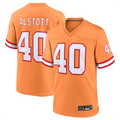 Silnrao TB.Buccaneers #40 Mike Alstott Orange Throwback Game Jersey American Stitched Jerseys