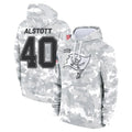 Silnrao TB.Buccaneers #40 Mike Alstott Player Arctic Camo Salute to Service Hoodies Stitched Jerseys