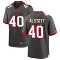 Silnrao TB.Buccaneers #40 Mike Alstott Player Pewter Game Stitched Jerseys