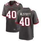 Silnrao TB.Buccaneers #40 Mike Alstott Player Pewter Game Stitched Jerseys