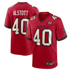 Silnrao TB.Buccaneers #40 Mike Alstott Player Red 50th Anniversary GameStitched Jerseys