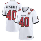 Silnrao TB.Buccaneers #40 Mike Alstott Player White 50th Anniversary Game Stitched Jerseys