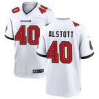Silnrao TB.Buccaneers #40 Mike Alstott Player White Home Game Stitched Jerseys