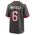 Silnrao TB.Buccaneers #6 Baker Mayfield Pewter Alternate Game Player Stitched Jerseys