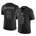 Silnrao TB.Buccaneers #6 Baker Mayfield Player Black RFLCTV Limited Stitched Jerseys