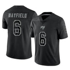Silnrao TB.Buccaneers #6 Baker Mayfield Player Black RFLCTV Limited Stitched Jerseys