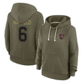 Silnrao TB.Buccaneers #6 Baker Mayfield Player Salute to Service Olive Hoodies Stitched Jerseys