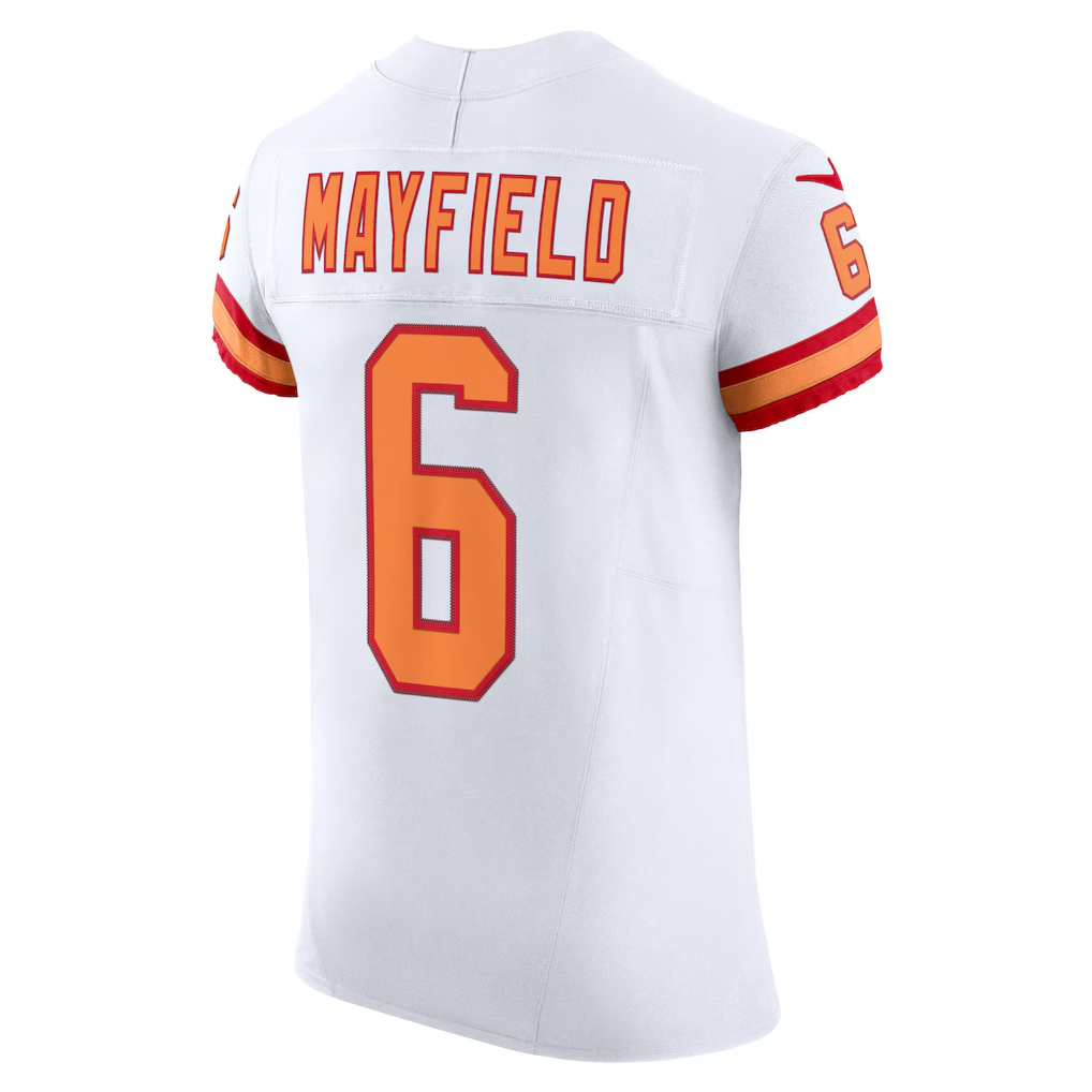 Silnrao TB.Buccaneers #6 Baker Mayfield White The '76 Jersey Vapor F.U.S.E. Elite Stitched Jerseys