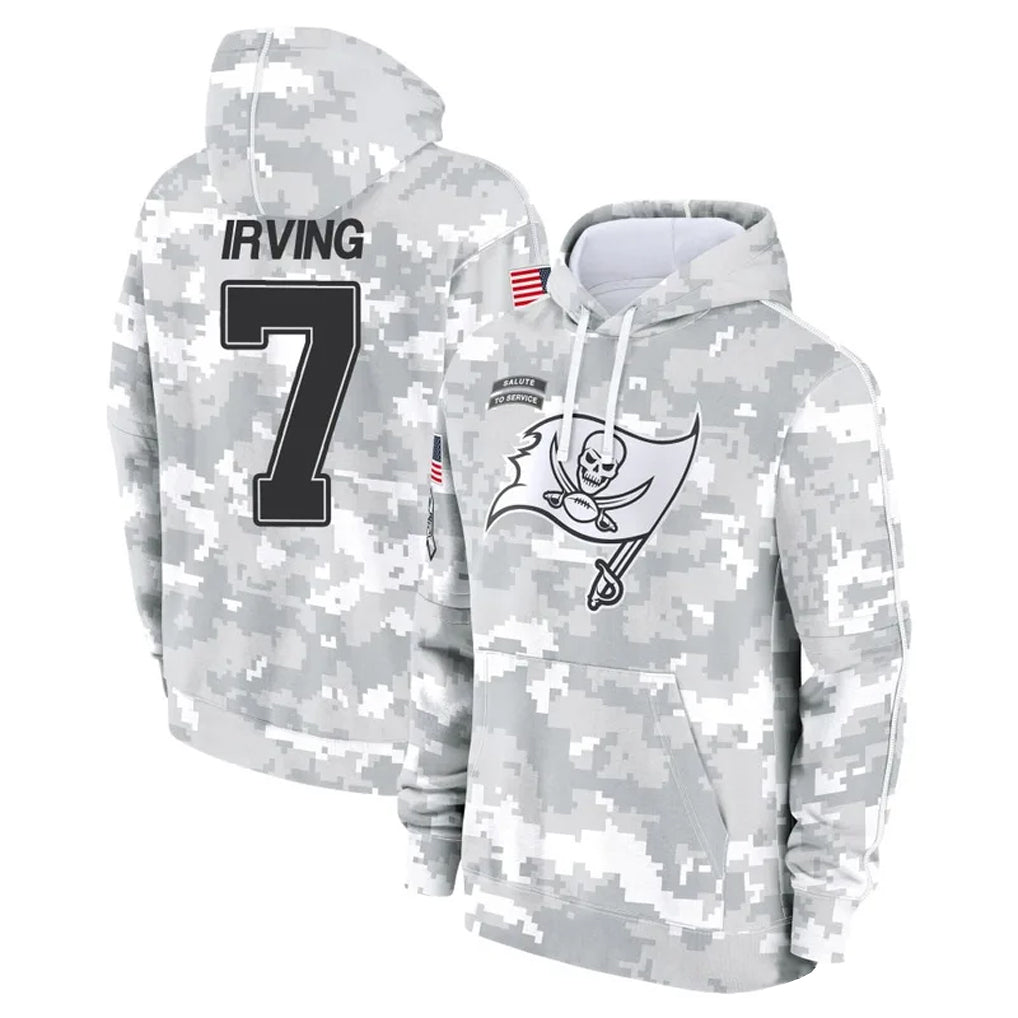 Silnrao TB.Buccaneers #7 Bucky Irving Player Arctic Camo Salute to Service Hoodies Stitched Jerseys