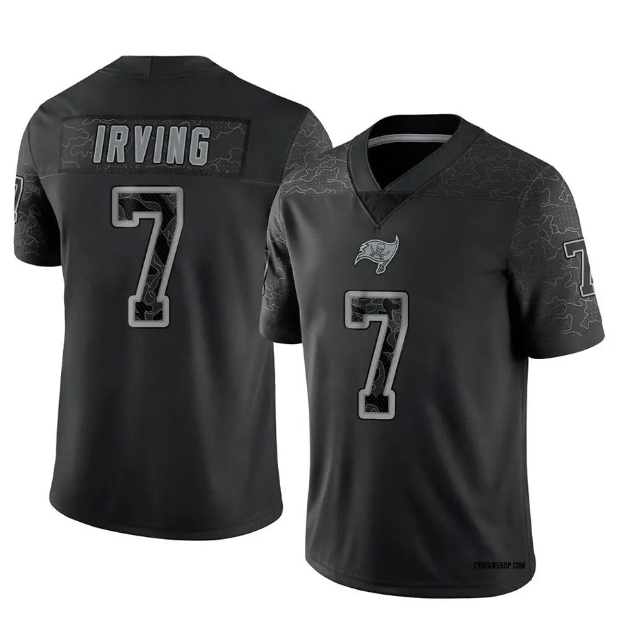 Silnrao TB.Buccaneers #7 Bucky Irving Player Limited Black Reflective Stitched Jerseys