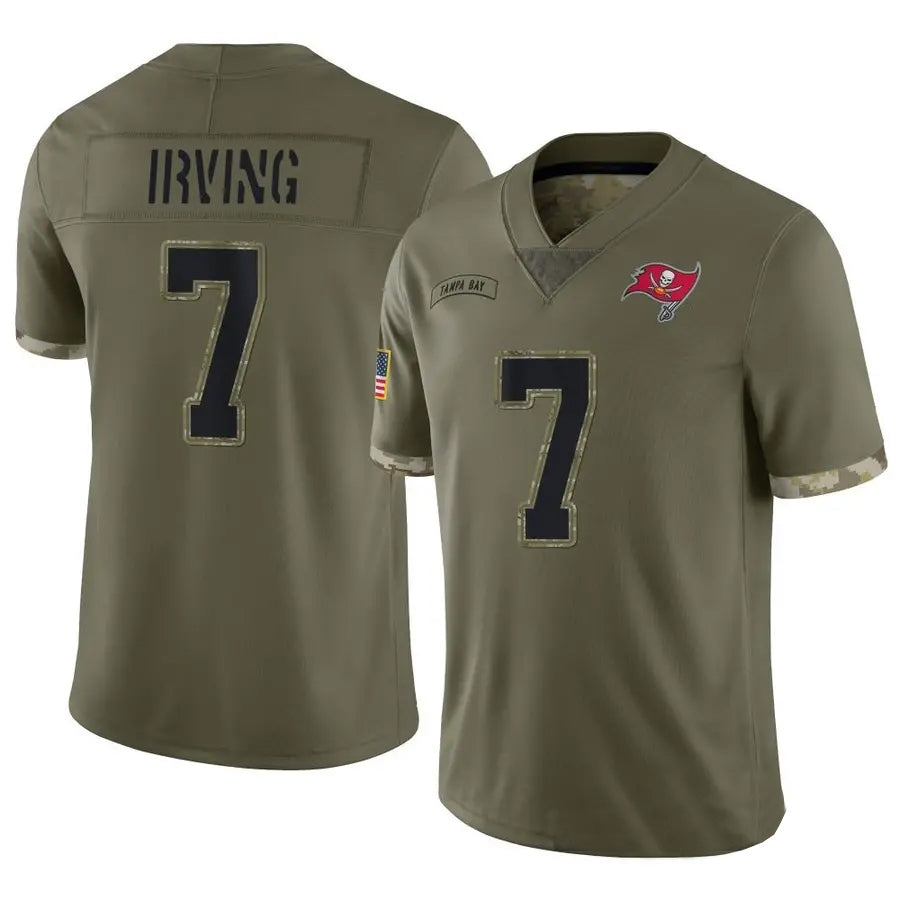 Silnrao TB.Buccaneers ££7 Bucky Irving Player Limited Olive Salute To Service Stitched Jerseys