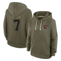 Silnrao TB.Buccaneers #7 Bucky Irving Player Olive Salute To Service Hoodies Stitched Jerseys