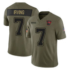 Silnrao TB.Buccaneers #7 Bucky Irving Player Olive Salute To Service Limited Stitched Jerseys