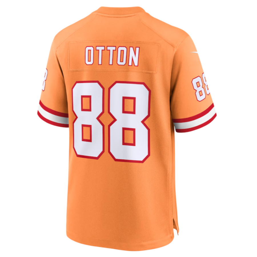 Silnrao TB.Buccaneers #88 Cade Otton Orange Throwback Game Jersey American Stitched Football Jerseys-1