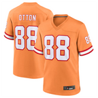 Silnrao TB.Buccaneers #88 Cade Otton Orange Throwback Game Jersey American Stitched Football Jerseys