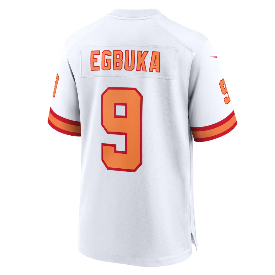 Silnrao TB.Buccaneers #9 Emeka Egbuka Player White Home Game Stitched Jerseys
