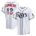 Silnrao TB.Rays #13 Junior Caminero White 2026 All-Star Edition Stars & Stripes Stadium Jerseys