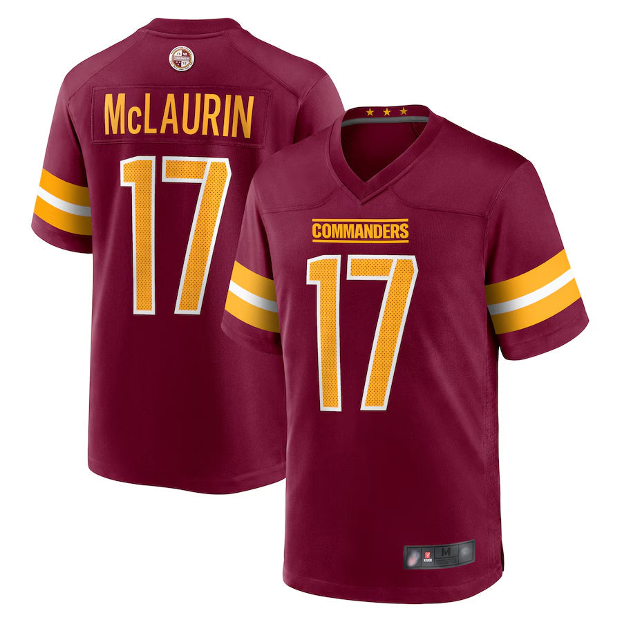 Silnrao W.Commanders Home Game Jerseys - Burgundy - #17 Terry McLaurin Player Stitched Jerseys
