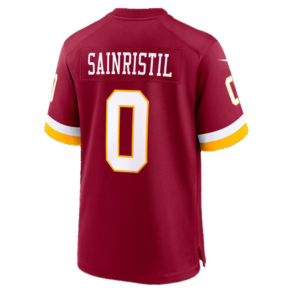 Silnrao W.Commanders #0 Mike Sainristil Burgundy Game Stitched Jerseys