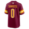 Silnrao W.Commanders #0 Mike Sainristil Burgundy Game Stitched Jerseys