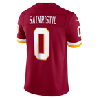 Silnrao W.Commanders #0 Mike Sainristil Burgundy Team Vapor F.U.S.E. Stitched Limited Jerseys