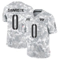 Silnrao W.Commanders #0 Mike Sainristil Player Arctic Camo Salute to Service Limited Stitched Jerseys