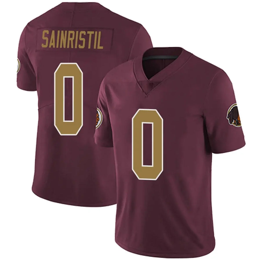 Silnrao W.Commanders #0 Mike Sainristil Player Burgundy Alternate Vapor Untouchable Limited  Stitched Jerseys